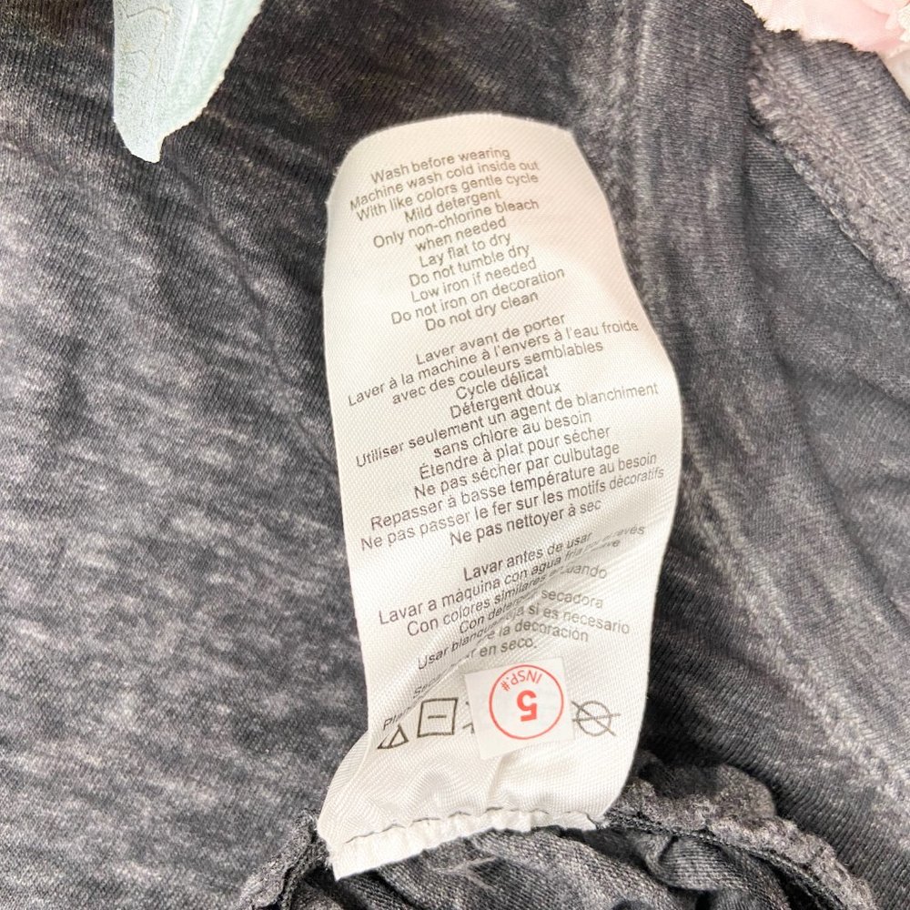 Motherhood Maternity Long Sleeve Scoop Neck Side Ruched T-Shirt Gray XSM - Picture 6 of 7